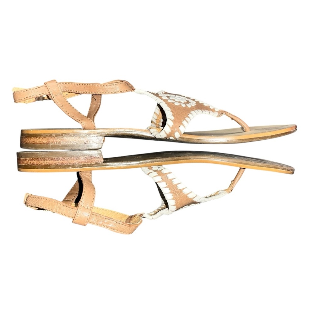 Jack Rogers women’s Maci Brown and White Sandals size 6.5 - Picture 4 of 7